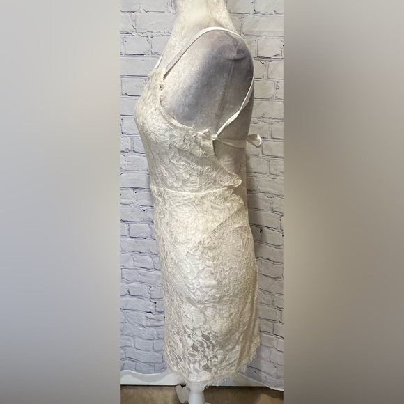 Lulu’s Wishful Wanderings white lace dress, satin ribbon tie - Women’s size S - Picture 4 of 8